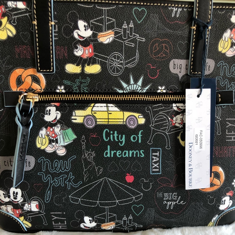 Disney Dooney & Bourke Mickey Minnie NEW YORK Tote - Picture 7 of 8
